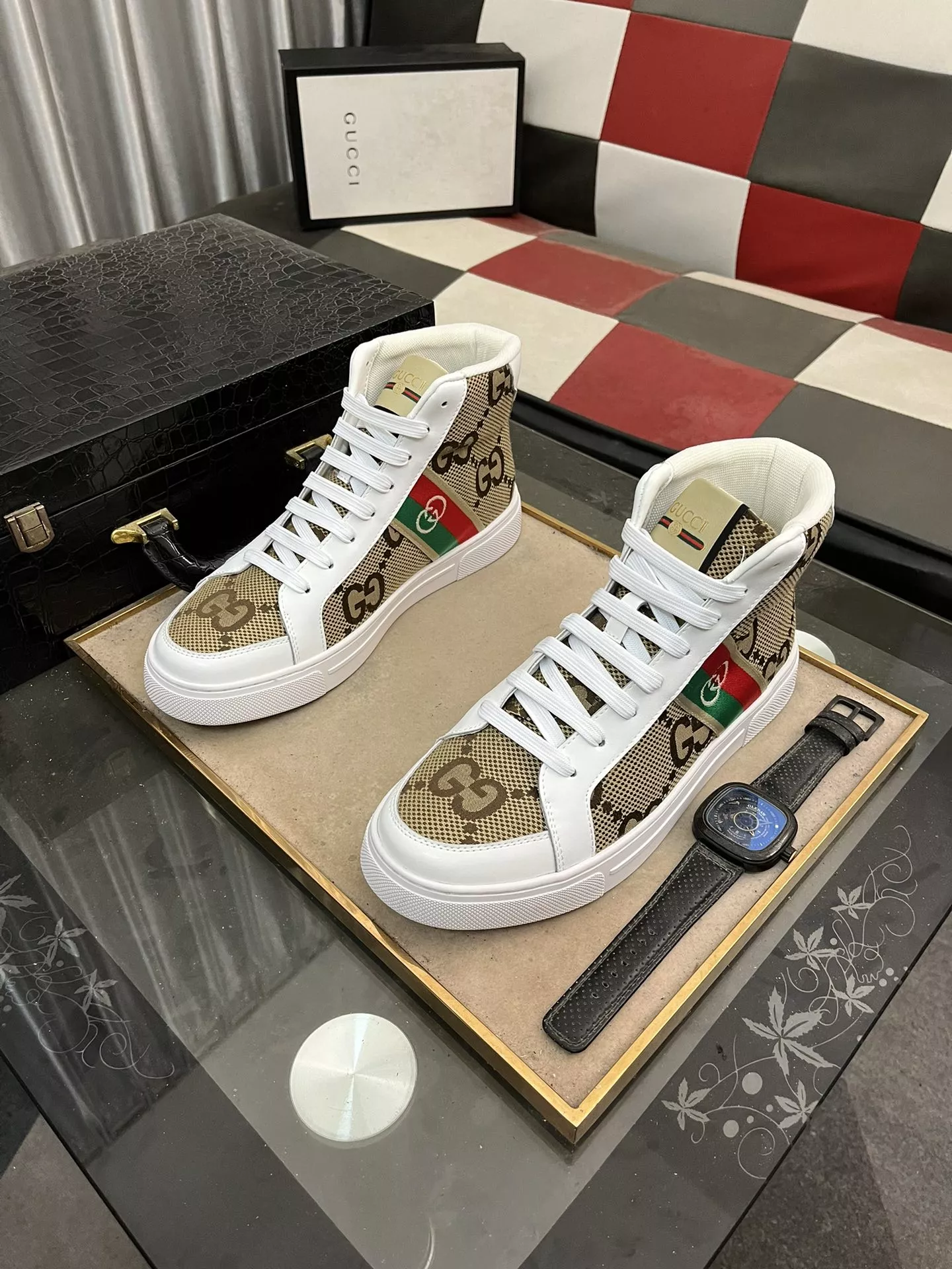 gucci high tops chaussures pour homme s_12741a21